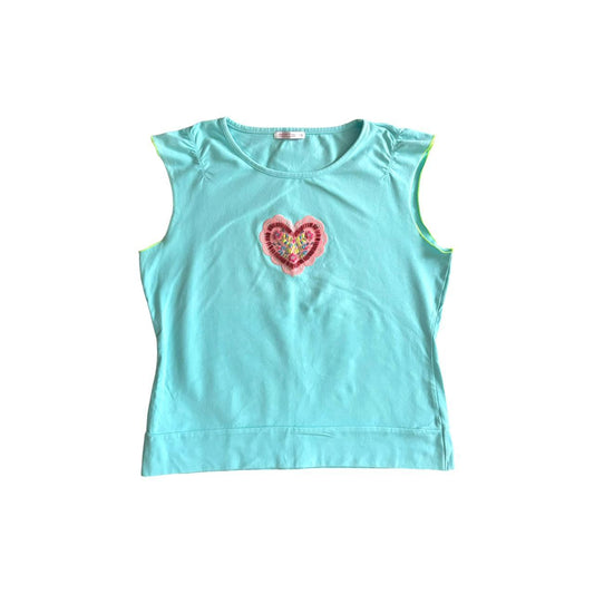 Early 00s y2k BUTTERFLY By MATTHEW WILLIAMSON Bead Embellished Centre Heart Graphic Baby Tee T-shirt