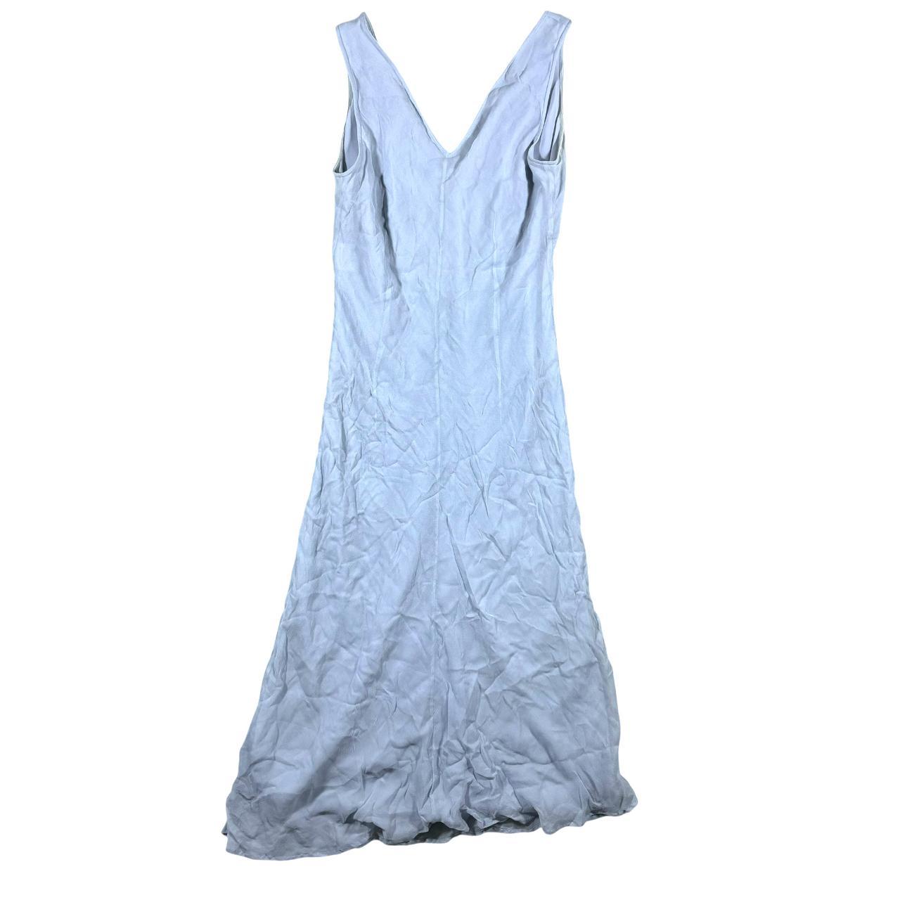 Early 00's y2k PER UNA 100% Silk Rose Graphic Pattern Asymmetrical Slip Dress