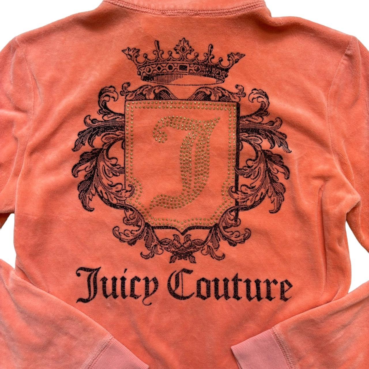 Early 00s y2k JUICY COUTURE Graphic Glitter Logo Spellout Print Velour Full Zip Track Jacket