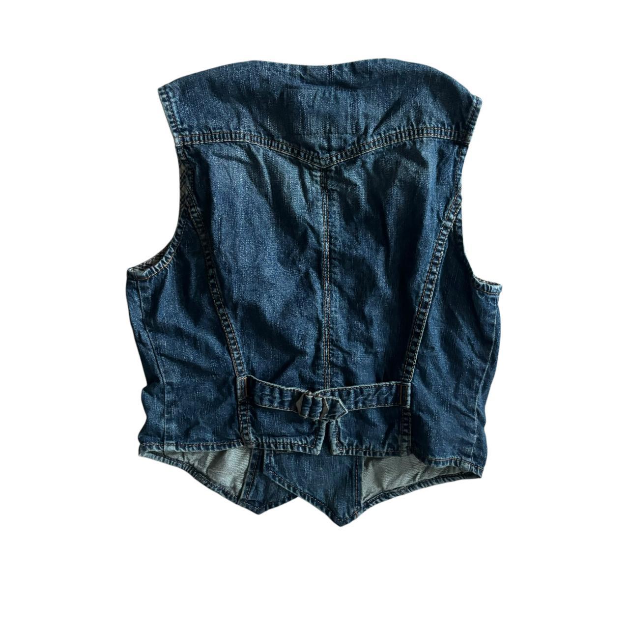 Early 00s y2k ESPRIT Western Cowboy Style Denim Waistcoat Vest